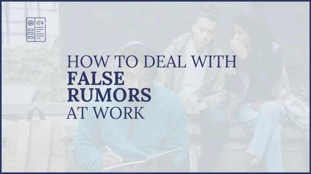 Deal with False Rumors